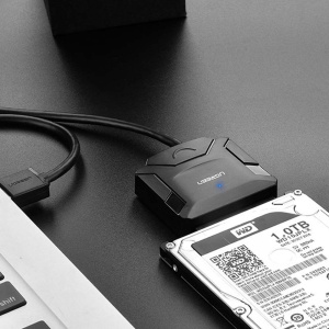 Adaptor Sata la USB 3.0 pentru Hdd Ssd 3.5 si 2.5 inch, Ugreen 20611, 5 Gbps, SATA 7+15 pini, Priza, Negru - Img 4