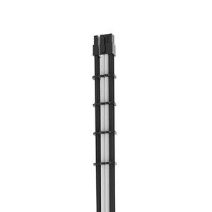 Cablu Alimentare Placa Video, AsiaHorse Modding Sleeve, 6+2 Pini, Mesh Textil, 30 cm, 18AWG, Black+White - Img 2