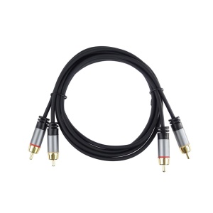 Cablu Audio 2x RCA Tata la 2x RCA Tata, Basekit, 1.5/3/5m, Negru - Img 7