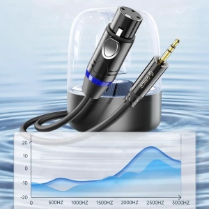Cablu Audio, Orico AXKF-50, Jack 3.5mm Tata la XLR Mama, 5m, Negru - Img 3