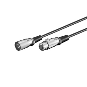 Cablu Audio XLR Tata la XLR Mama, Basekit, 2 Metri, Negru - Img 4