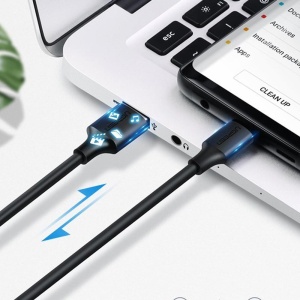 Cablu Date si Incarcare, USB 2.0 (T) la USB Type-C (T), Ugreen US287, Negru - Img 2
