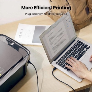 Cablu Date USB 2.0 - USB Type-B Ugreen US135, Transfer Date, Universal, Imprimanta, 480Mbps, 3 metri, Negru - Img 5