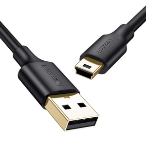 Cablu de Date, Ugreen US132, USB la Mini USB, 480 Mbps, 0.5m, Negru