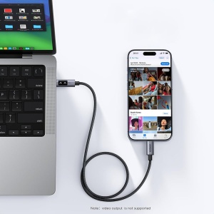 Cablu de Date USB-C Tata la USB-C Tata, 100W, 5A, Ugreen L509, Afisaj LED, Space Gray - Img 4