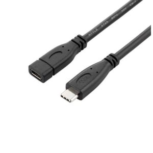 Cablu Extender USB-C 3.2 Gen.2 10 Gbps, Tata-Mama, Basekit, Ecranat, Negru, 1/1.5 m - Img 1