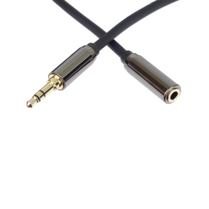 Cablu Extensie Audio, Basekit, Jack 3.5mm Tata la 3.5mm Mama, 1.5/3/5m, Negru - Img 2