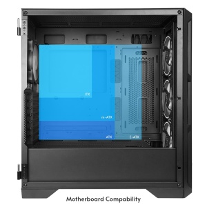 CARCASA Chieftec "APEX", Tower, ATX, fara sursa, 3xfan, USB 3.2 gen 2 Type-Cx2, USB 3.2 gen 1x2, USB 2.0x1, audio,mic,PSU shroud,7 sloturi expansiune, ARGB,negru, "GA-01B-M-OP"  - 5