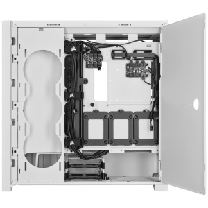 CARCASA CORSAIR Middle Tower, ATX, "iCUE 5000X RGB", fara sursa,sticla securizata, fanx4, USB 3.0x2, USB 3.1 Type-Cx1, Jack 3.5 mmx1, mesh, alb "CC-9011233-WW"  - 5