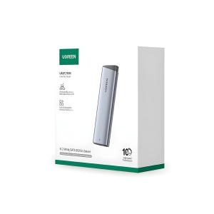 Carcasa Rack SSD M.2 NVMe/SATA, Ugreen CM767, Interfata USB-C 3.2 Gen.2, 10Gbps, Space Gray - Img 4
