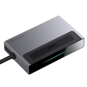 DOCKING Station Baseus Magic Multifunctional,conectare PC USB-C,USB 3.0x1, 3.5mm|card reader MicroSD/SD,USB-Cx1 PD 100W 5V/9V/4.5V/20V 5A(Max.),HDMIx1/4K/60Hz,gri "CAHUB-DA0G"  - 4