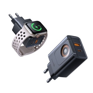 Incarcator Retea, McDodo 3700, 1x USB-A, 1x USB-C, Incarcator Detasabil Compatibil Apple Watch, 30W, Negru - Img 3
