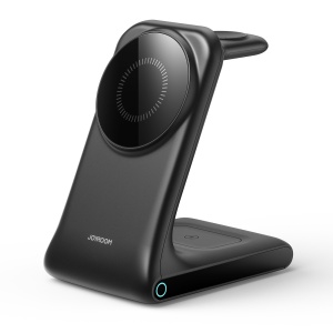Incarcator Wireless 3 in 1 pentru Smartphone, Smartwatch si Casti, Joyroom, Compatibil MagSafe, Negru - Img 1