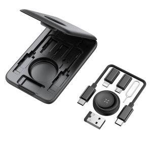 Kit Accesorii 8in1, Mcdodo 2440, Organizator cu Incarcator Apple Watch Integrat, Fast Charging, Design Portabil, Negru - Img 2