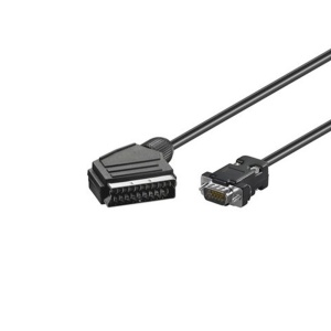 [RESIGILAT] Cablu Video VGA DB15M Tata la SCART Tata, Basekit, 2 Metri, Negru