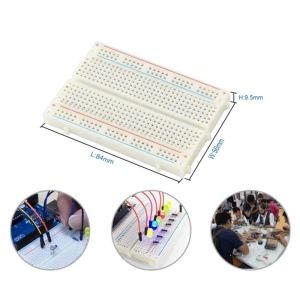 Set 3 Breadboard, Keyestudio, 400 Puncte, Suport Circuit, Alb - Img 5
