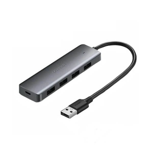 Adaptor Hub Multiport 5 in 1 Ugreen CM219 50985, USB la 4x USB 3.0, 1x Input USB-C PD 5V 2A, Space Gray - Img 3