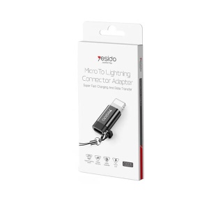 Adaptor Lightning Tata la Micro USB Mama, Yesido GS05, 2.4A, Carcasa Compacta, Aluminiu, Negru - Img 6