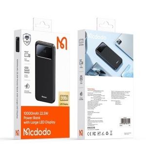 Baterie Externa 10000mAh, 22.5W, McDodo 4220, 2x USB-A, 1x USB-C, QC, PD, Display LED, Negru - Img 6