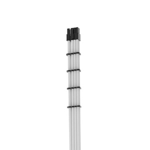 Cablu Alimentare Placa Video, Asiahorse Modding Sleeve, 6+2 Pini, Mesh Textil, 30 cm, 18AWG, White - Img 3