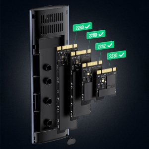 Carcasa Rack SSD M.2 NGFF B-Key, Ugreen CM400, USB 3.0/3.1 Gen 1, 5Gbps, Space Gray - Img 7