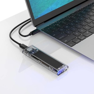 Carcasa Rack SSD M.2 NVMe, Orico, USB-C 3.1 Gen.2, 10 Gbps, Cablu USB-C la USB-A, Cablu USB-C, Negru - Img 3