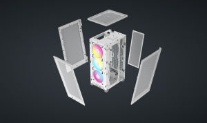 CR iCUE 2000D AIRFLOW RGB MINI-ITX WH "CC-9011247-WW"  - 3