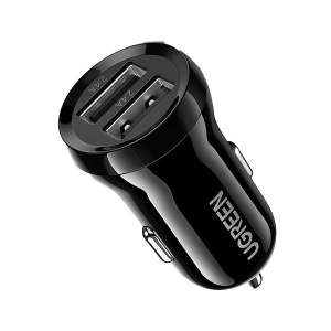 Incarcator Auto 2x USB-A 5V 4.8A, 24W, Ugreen ED018, Negru - Img 1