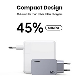 Incarcator Retea 100W, Ugreen Nexode Pro X757, GaN Fast Charge, 2x USB-C, 1x USB-A, PD3.0,QC4.0+, Cablu USB-C - Img 4
