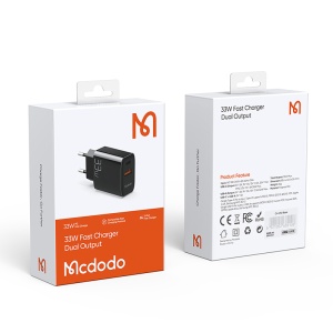 Incarcator Retea, McDodo 0921, 1x USB-C, 1x USB-A, Fast Charge, 33W, Negru - Img 5