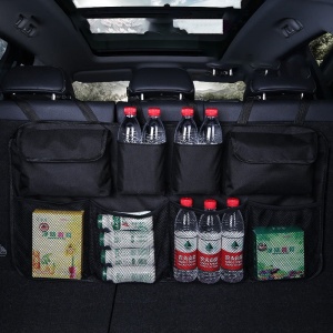 Organizator Portbagaj Auto , Basekit TD-ORG01-BLK, Buzunare din Plasa, Negru - Img 4