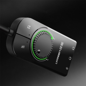 Placa de Sunet Externa, Ugreen, Adaptor USB la Jack 3.5 mm, Control Volum, Negru - Img 2