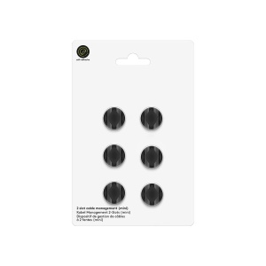 Set 6x Organizatoare Cabluri 2 Locuri, Basekit, Diametru Cablu 5.3 mm, Negru - Img 3