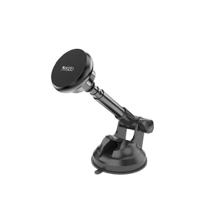 Suport Auto cu Ventuza Yesido C41, Fixare Telefon pe Parbriz sau Bord, Ajustare Unghi, Negru