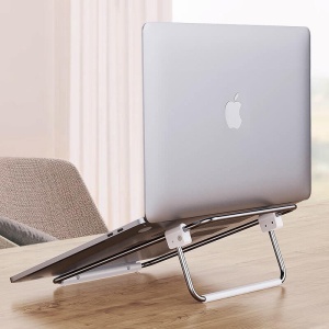 Suport Pliabil pentru Laptop, Ugreen Silver Stand, Aluminiu, Ajustabil pe inaltime, 11-16 inch - Img 4