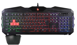 TASTATURA A4TECH - gaming, "Bloody gaming", cu fir 1.8m, 106 taste, format standard , iluminare, USB, negru, "B210"