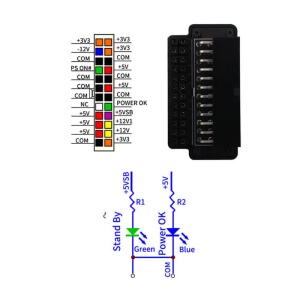 Adaptor ATX24 90°, Conectare Cablu Alimentare Placa de Baza, ATX 24 Pini Mama Tata - Img 4