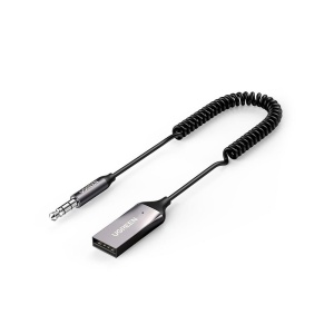 Adaptor Bluetooth Jack 3.5mm, Ugreen CM309, Alimentare USB si Convertor Audio Wireless, Negru [RESIGILAT] - Img 1