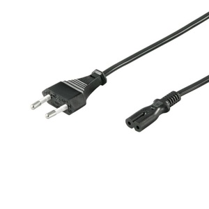 Cablu Alimentare Euro la IEC 320 C7, Basekit, 230V, 2 Metri, Negru