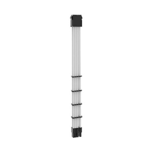 Cablu Alimentare Placa Video, Asiahorse Modding Sleeve, 6+2 Pini, Mesh Textil, 30 cm, 18AWG, White - Img 4