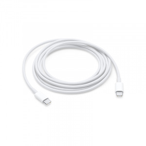 Cablu de Date si Incarcare Apple, USB Type-C la USB Type-C, 2m, Alb