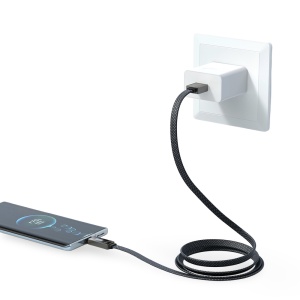 Cablu de Date USB-A Tata la USB-C Tata, McDodo 4980, 6A, Display LED, Fast Charging, Flat, 1.2m, Negru - Img 4