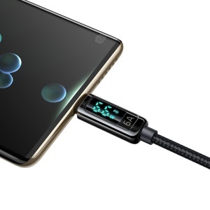 Cablu de Date USB-A Tata la USB-C Tata, McDodo 8690, 100W, Display Digital, 1.2m, Negru - Img 3