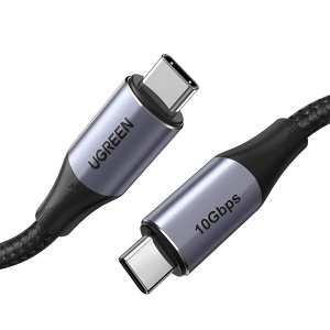Cablu de Date USB-C Tata la USB-C Tata, Ugreen US355, PD 100W, 5A, 10Gbps, 1 Metru, Negru - Img 2