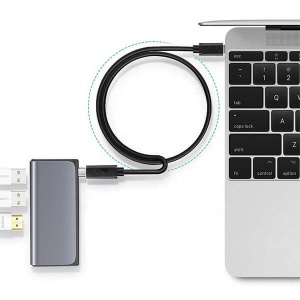 Cablu Extender USB-C 3.2 Gen1 5Gbps Tata - Mama, Incarcare PD 60W, Basekit KU31MF, Ecranat, Negru, 0.5/1/2/3 m - Img 7