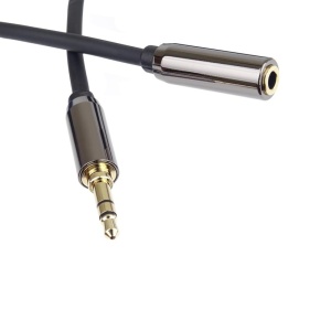Cablu Extensie Audio, Basekit, Jack 3.5mm Tata la 3.5mm Mama, 1.5/3/5m, Negru - Img 3