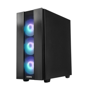 CARCASA Chieftec "HUNTER 2", Middle Tower,ATX fara sursa, sticla securizata,4xfan ARGB,USB 3.2 gen 1x1,USB Type-Cx1, ack 3.5mm,mesh pt. filtrare praf,HUB, fan ctr, "GS-02B-OP"  - 1
