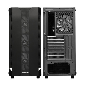 CARCASA CHIEFTEC, Middle Tower, ATX, "HUNTER", fara sursa,sticla securizata, 4xfan, USB 2.0x1, USB 3.0 x 2, Jack 3.5mmx2, mesh, fan ctr (inclusiv RGB), telecomanda "GS-01B-OP"  - 5
