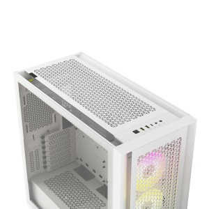 CARCASA Corsair iCUE 5000D RGB AIRFLOW Mid-Tower Case, True White - 3x AF120 RGB ELITE - White Fans - iCUE Lighting Node PRO Controller - High-airflow Design "CC-9011243-WW"  - 4