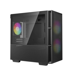 CARCASA DeepCool "CH360", Mini Tower, ATX, fara sursa, 3xfan, USB 3.2 gen 1 x 1, USB 2.0 x 2,audio,PSU shroud,4 sloturi expansiune,iluminare ARGB, negru "R-CH360-BKAPE3-G-1"  - 4